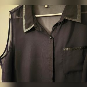 Daniel Rainn black sleeveless top sz XL